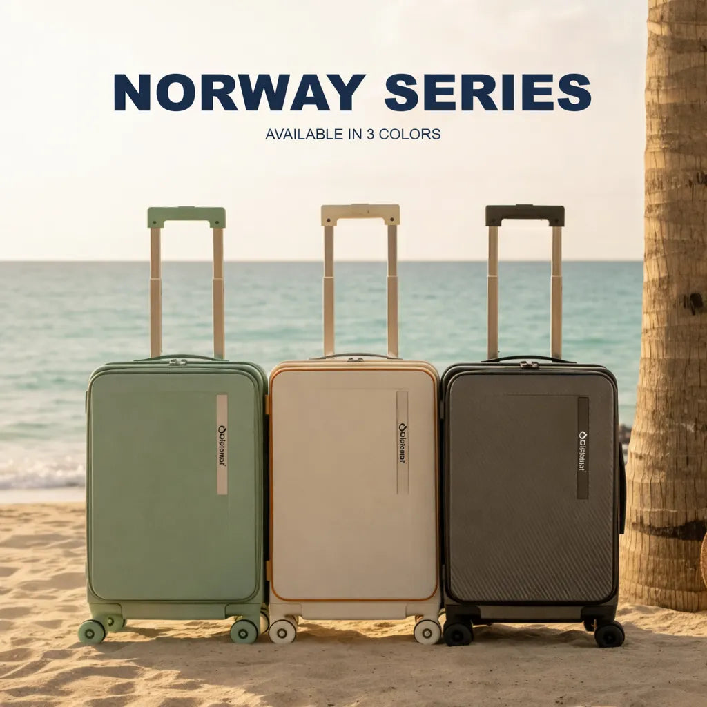 Diplomat Norway Series suitcase set in pastel colours